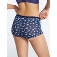 thumbnail image 5 of Joyspun Women's Cotton-Blend Boyshort Panties, 6-Pack, Sizes S-XXXL, 5 of 12