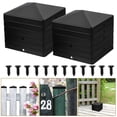 thumbnail image 2 of KAKOWELY 12Pcs Post Caps Cover Plastic Fence Post Caps Fence Post Covers Plastic Fence Post Protector,4.13"X4.13"X1.18", 2 of 5