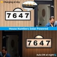 thumbnail image 6 of Auzev Solar Address Plaques for Outside, Solar Powered Address Sign,  Waterproof  House Numbers 3200K Warm LED & 6500k White LED Illuminated  with 2 Lighting Modes for House/Home, 6 of 7