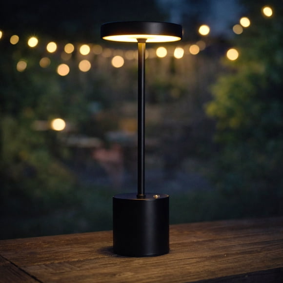 Mainstays 14 inch Height Solar LED Tabletop Lamp with Touch Button