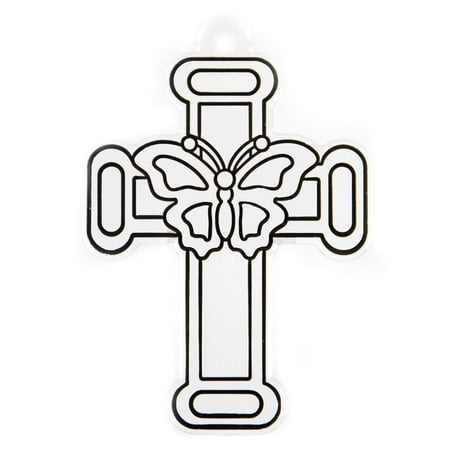 Hello Hobby Ready-to-Paint Butterfly Cross Suncatcher