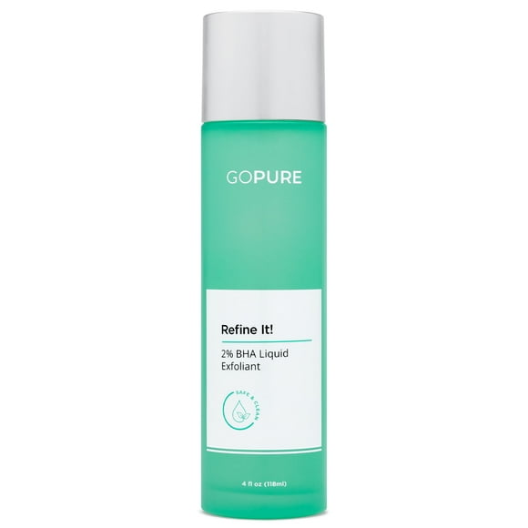 goPure Refine It 2% BHA Liquid Exfoliant - Pore refining texture smoothing complexion correcting infused with nourishing fruit extracts safe for all skin types