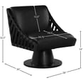 thumbnail image 3 of Meridian Furniture Millwin Black Vegan Leather Swivel Accent Chair, 3 of 8