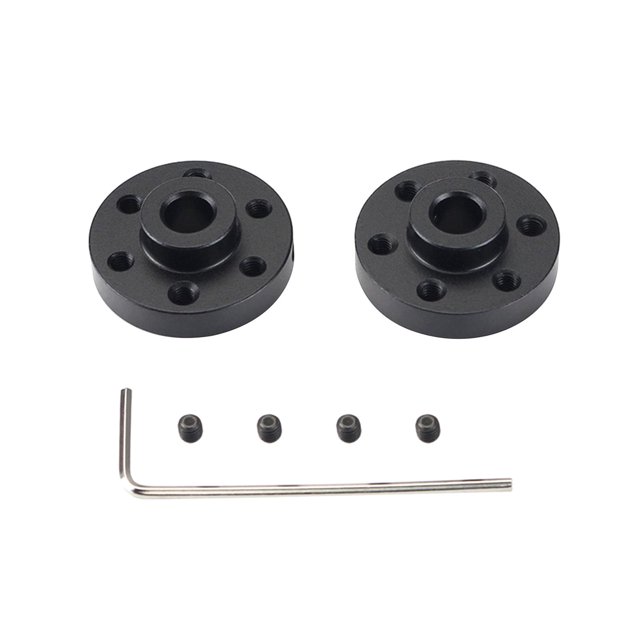2 uds acoplamiento de brida rígida/6mm de diámetro interior conector de acoplador de Motor de aluminio cubo de montaje/para impresora 3D modelo kusrkot Acoplamiento de eje de brida