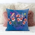 thumbnail image 4 of Amrita Sen Hummingbird Love Indoor/Outdoor Pillow in Blue Pink Gray 26x26, 4 of 5