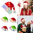 thumbnail image 4 of Tkrady Santa Hat, Light Up Christmas Hat, Fluffy Velvet Santa Claus Hat With LED Lights, for Men Women Kids Holiday Party Supplies, 5 styles, 4 of 4
