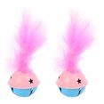 thumbnail image 2 of 2PCS Cat Bell Toy Hollow Star Artificial Feather Cat Toy Ball Cat Training Toy, 2 of 10