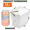 thumbnail image 7 of [50 Pack] Chinese Take Out Boxes - 32 oz Plain White Chinese Food Containers for To Go Asian Meals - Chinese Food Boxes for Noodles, Rice - Takeout Packaging for Business and Home Use, 7 of 7