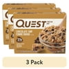 (3 pack) Quest Chocolate Chip Cookie Dough Protein Bar, Gluten Free, 4pk