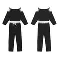 thumbnail image 3 of DPOIS Kids Girls Dance Costume Hip Hop Jazz Street Dance Crop Top Jogger Pants Set, 3 of 3