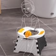 thumbnail image 3 of Asiento de silla de inodoro de olla de viaje, asiento de coche plegable para niños, bebé, interior y exterior, ligero con bolsa de viaje, fácil de lle blanco Baoblaze Inodoro plegable, 3 of 8