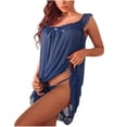 thumbnail image 2 of XIAONU Womens Lace Babydoll Nightgown Sheer Slip Design Lingerie Sleep Dress Nightwear, 2 of 4
