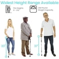 thumbnail image 5 of Bastón plegable Vive - Bastón plegable para hombre y mujer - Plegable, ligero, ajustable y portátil - Ayuda para la movilidad y el equilibrio - Mangos en T elegantes y cómodos, 5 of 5