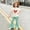 Green, variant on Amidoa Girls Summer 2 Piece Outfits Floral Cotton Short Sleeve and Casual Shorts Kids Clothing Set Green Size 3T Green Size 3T