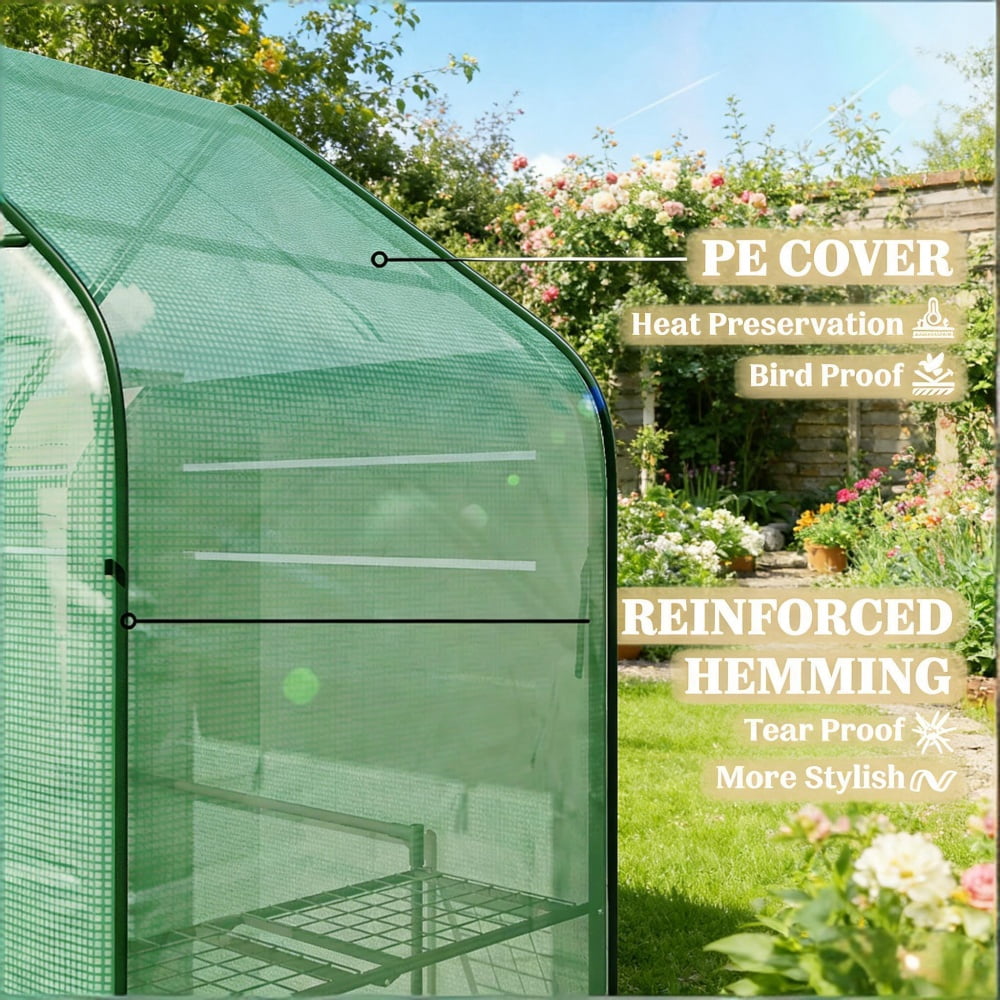Garden Bed with Mini Greenhouse