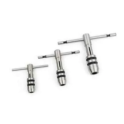 3-Piece Tap Wrench Set For Tapping & Reaming With Solid Collet Jaws