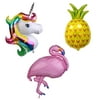 Set of 3pcs Large Cute Unicorn Flamingo Pineapple Foil Balloon Party Decoration