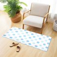 thumbnail image 6 of Haosy Light Blue Polka Dots Bathroom Rugs Non Slip Absorbent Soft Plush Quick Dry Bath Mat, 39"x20", 6 of 8
