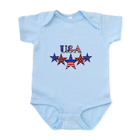CafePress - USA Infant Bodysuit - Baby Light Bodysuit, Size Newborn - 24 Months