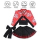 thumbnail image 4 of Japanese Traditional Maid Dress Kimono Cosplay Outfit Maid Costume Dress Size M (Red), 4 of 4