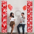 thumbnail image 4 of Lumumanber Happy Valentines Day Banner Red Heart Hanging Welcome Sign Valentines Day Door Decorations Love Heart Romantic Decoration Banner for Indoor Outdoor, 4 of 7
