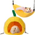 thumbnail image 1 of Hamaca para hámster de 2 piezas, cama suave, casa para mascotas pequeñas, animales, hámster, 1 of 5