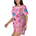thumbnail image 2 of Saiise Sanrio Af Pajamas Sets for Women Soft Short-Sleeved Pjs with Lounge Shorts Two Piece Sleepwear S-4XL, 2 of 7