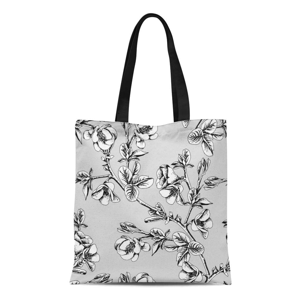 Black and white flower bag hotsell