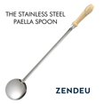 thumbnail image 4 of Zendeu Wood-Handle Paella Skimmer Spoon (26 inch Long), 4 of 4