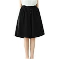thumbnail image 2 of Bosfbaoi Women's Linen Shorts Wide Leg Dress Casual Summer Pleated Shorts High Waisted with Pockets 5", 2 of 6