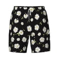 thumbnail image 4 of Lsque Mens Swim Trunks Daisies Flowers Pattern - Bathing Suit Compression Liner - Beach Swim Shorts Swimwear - (S-3XL) - Stretch Quick Dry -X-Large, 4 of 9