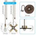 thumbnail image 4 of Generic ELFCAB Ceiling Fan Pull Chain Set, Including 4Pcs Beaded Ball Fan Pull Chain Pendant, Extra 8Pcs Pull Loop Connectors, 2Pcs 36 inches Fan Pull Chain Extension. (Antique Brass), 12inch, 4 of 4