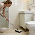 thumbnail image 4 of Floor Brush Triangular Pool Cleaning Brush Khaki Detachable Rotatable Extendable Handle Removable Floor Brush for Tiles Glass Grout Hard to Reach Corners(1Pc) by JASKFLY, 4 of 7