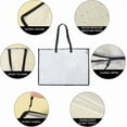 thumbnail image 6 of White 3Pcs Transparent Document Tote Reusable Art Portfolio Files Paper Organizer PVC Carry Pockets Teachers Art Students Storage Bag for Drawing Board Paints Pencils 18.5x24.8in, 6 of 6