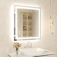 thumbnail image 4 of 36 in. W. x 32 in. H Rectangular Frameless Anti-Fog LED Lighted Dimmable Wall Mounted Bathroom Vanity Mirror, 4 of 10