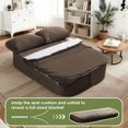 thumbnail image 5 of 74.8" Convertible Sofa Bed, Compression Loveseat Sleeper, Foldable Sleeper Sofa with Armrest and Pillows for Living Room and Apartment, Dark Brown, 5 of 10
