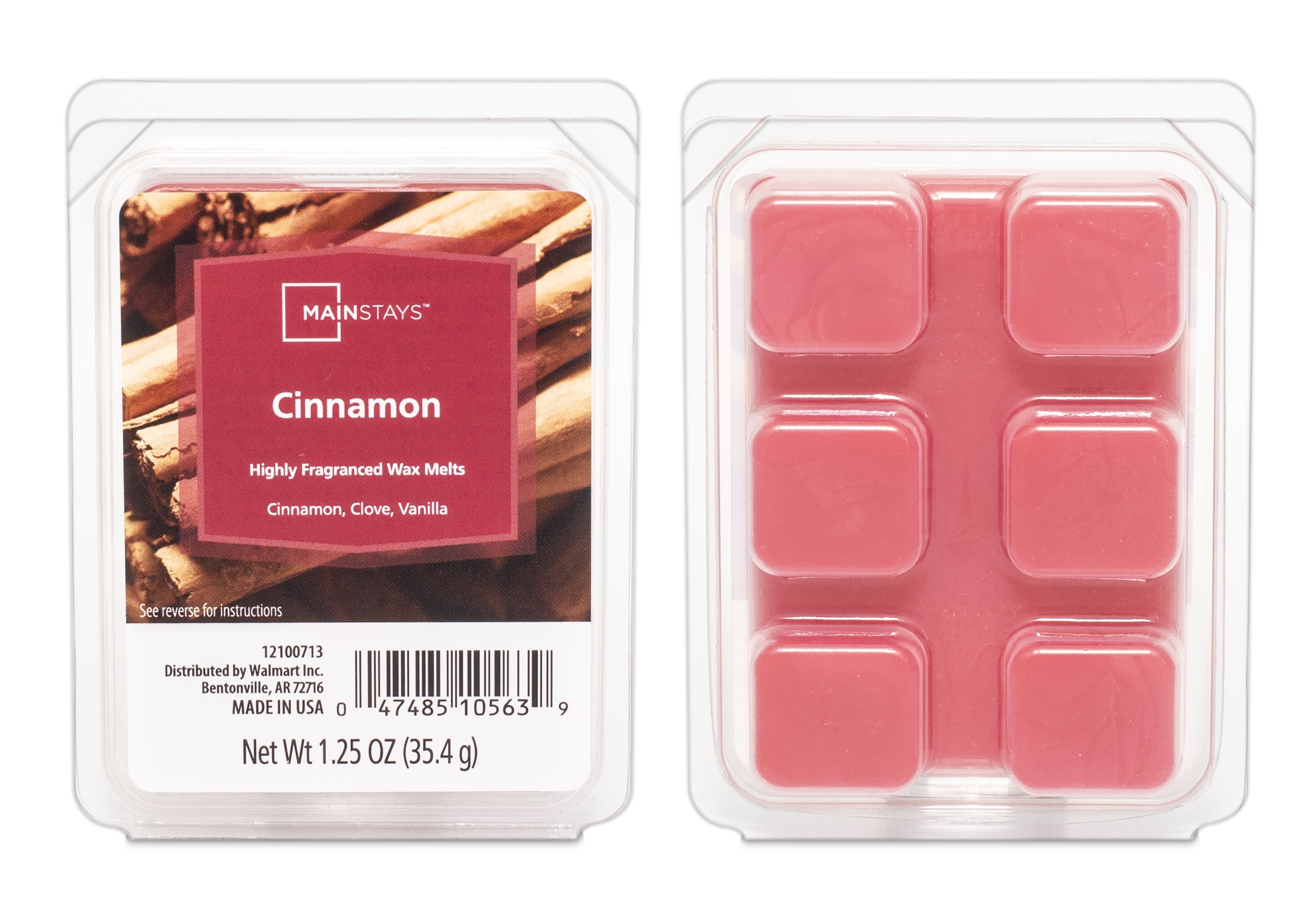 (3 pack) Mainstays Cinnamon Scent 6 Cube Wax Melt, 1.25 oz