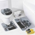 thumbnail image 4 of 4Pcs Medieval Pirate Ship Shower Curtain, Ancient Medieval Sailboat Ocean Shower Curtain Sets with Toilet Lid Cover, U-Shaped Mat and Non-Slip Rugs, Bathroom Decor Set, 72" x 72", 4 of 8