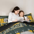 thumbnail image 6 of Homewish Rugby City Silhouette Full Size Comforter Sets,American Ball Game Bedding Comforter Set,Yellow Green Bedding Sets For Boys Kids,Microfiber Bedroom Decor Reversible,3-Piece, 6 of 9