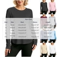 thumbnail image 3 of hotojiny Workout Tops for Women Crewneck Long Sleeve Shirts with Curved Hem UPF 50+ Sun Shirts for Hiking Running Gym Clothes(Black,Large), 3 of 7