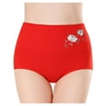thumbnail image 1 of WZXFASHION Elastic Underwear Comfortable Cotton Fashion Printing Women's Intimates Red L, 1 of 4
