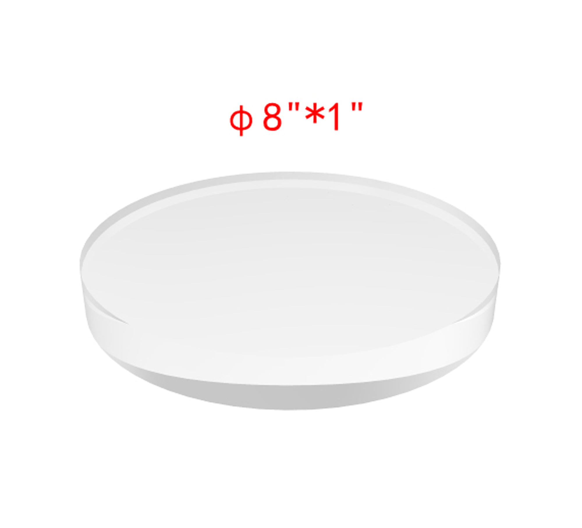 FixtureDisplays 8 Dia.x 1 Thick Acrylic Riser Paper Weight Clear Acrylic Circle Riser Solid Block 18830-8CIRCLE-NPF! 