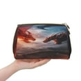 thumbnail image 4 of Cauagu Fire Sky Dragon Print Large Cosmetic Bag,Portable Cosmetics Pouch Travel Makeup Bag Large Capacity Travel Makeup Case Organizer Makeup Brush Organizer, 4 of 8