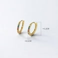 thumbnail image 2 of EOEMY Black/Clear/Colourhoop Earrings Stud Earrings 925 Sterling Silver-Gold-Color, 2 of 6
