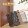 thumbnail image 3 of Retro Office Trash Can, Iron and Wood Combination Bedroom Garbage Can, Rectangular Design Wastebasket with Handle, Industrial Style Trash Can for Home Office, 11.02" X 7.87" X 11.81" 4.5 Gallon (2), 3 of 5