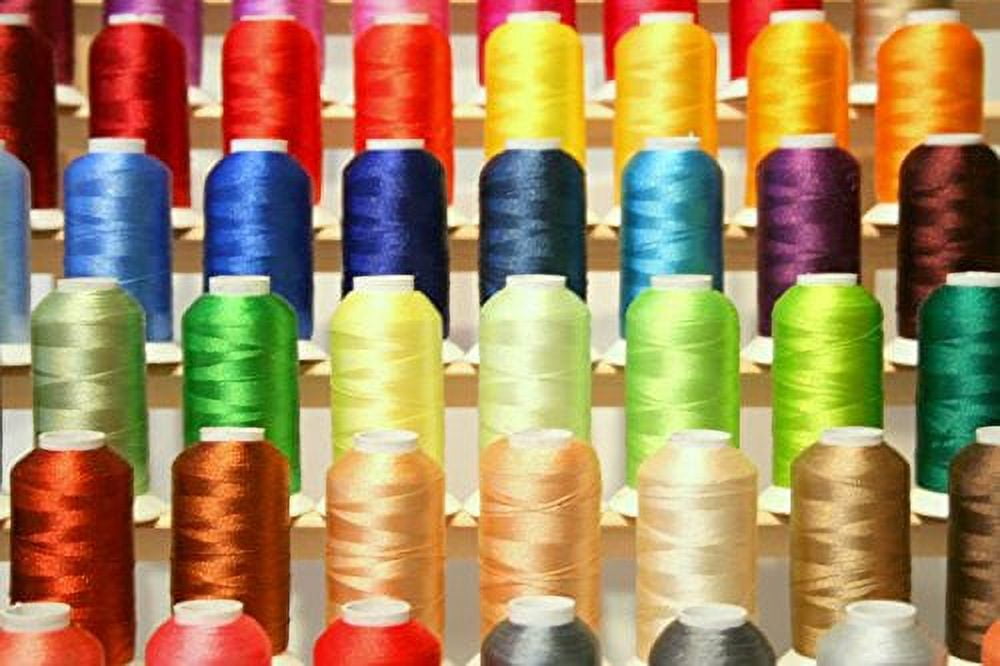 100 Cones (1100 Yards Each) of Polyester Embroidery Threads for for Brother Babylock Janome Singer Pfaff Husqvarna Bernina Machines