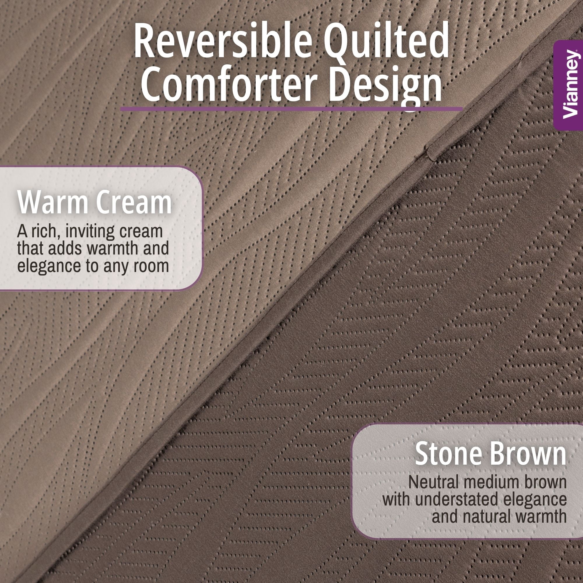 Vianney Comforter Twin Novo Coffee Lightweight and Soft Fleece Material Cozy Throw Year Round Comfort Bedding