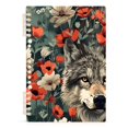 thumbnail image 2 of Flowers Wolf Poppy Ring Binder Notebook Journey Note Diary College Ruled Spiral Notebook Study Loose Leaf Paper A5 60 Pages, 2 of 8