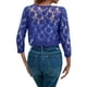 thumbnail image 5 of Ropa de maestra/o,Cárdigan holgado de encaje, blusa con cuello en V y mangas 3/4, top suave y extragrande para mujer, ropa de casa, sopatenor, 5 of 9