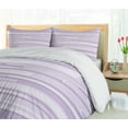 thumbnail image 5 of Ambesonne Contemporary Duvet Cover Sets, Stone Band Motif, 2-Queen, Lilac Lavender, 5 of 7